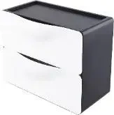 Przybornik nabiurkowy 2 - komorowy czarny - Olife