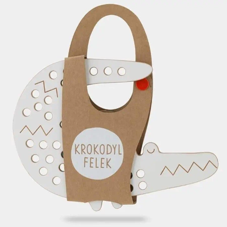 Krokodyl Felek.Drewniana przeplatanka Montessori - Milin