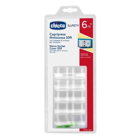 Zatyczki do gniazdka elektrycznego 10szt 10A 6m+ - Chicco