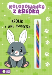 Kolorowanka z kredką. Królik i inne zwierzęta - praca zbiorowa