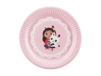 Talerzyki Koci Domek Gabi 18cm 6szt - PartyDeco