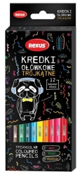 Kredki ołówkowe trójkątne 12kolorów - Beniamin