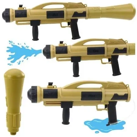 Pistolet na wodę Bazooka z pompą 73cm 1100ml beż - Leantoys