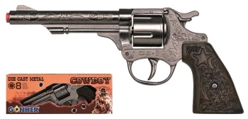 Metalowy rewolwer kowbojski 8 naboi - Gonher