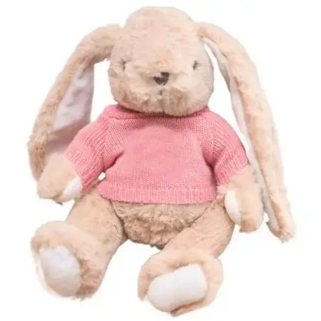 Maskotka przytulanka zając różowa 22cm - Leantoys