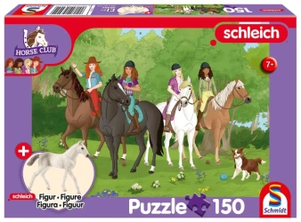 Puzzle 150 Schleich Klub Jeździecki + figurka 112299 - Schmidt Puzzle