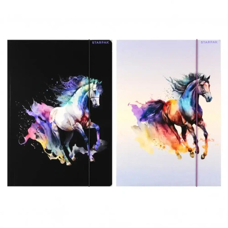 Teczka z gumką A4 Horses mix - STARPAK