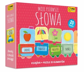 Książka i puzzle Moje pierwsze słowa 20 elementów - Wilga Play