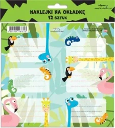 Naklejki na zeszyty - Żyrafa (12szt) - Henry