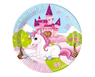 Talerzyki papierowe Unicorn 23cm 8szt - Godan