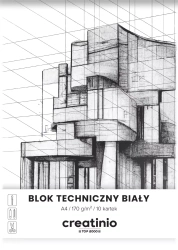 Blok techniczny Creatinio A4 10 kartek W Kolorze BiaŁym