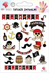 Tatuaże zmywalne dla dzieci Piraci - All4Kids