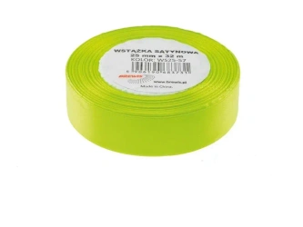 Wstążka satynowa jasna zielona 25mmx32m - Brewis