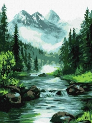 Malowanie po numerach - Tajemnicze źródło 30x40cm - Ideyka