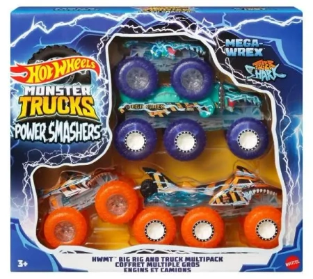 Hot Wheels Monster Trucks Wielopak z pojazdami - Mattel