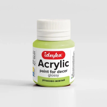 Farba akrylowa Żółty rzepakowy 20ml - Ideyka