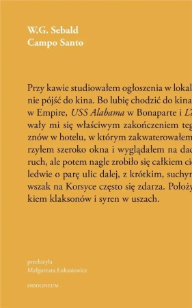 Campo Santo - W.G. Sebald