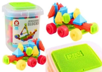 Zestaw klocków w pudełku 200el wielokolorowe - Leantoys