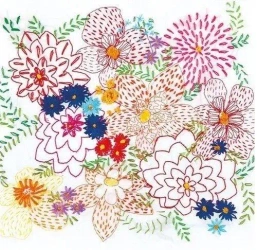 Karnet kwadrat z kopertą Bright Bouquet - Museums & Galleries