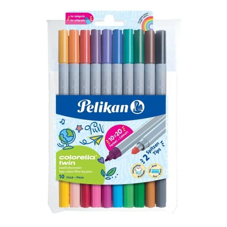 Pisaki Colorella Twin C304 10szt - 20 kolorów - PELIKAN