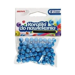 Koraliki do nawlekania niebieskie + sznurek 8mm 16 - Brewis