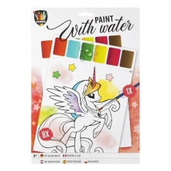 Kolorowanie wodne A4 Jednorożec