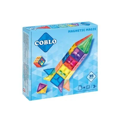 Magnetyczne klocki konstrukcyjne Basic 35 el. - Coblo