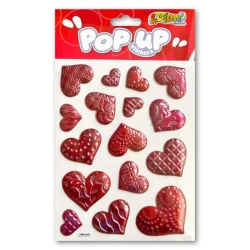 Naklejki metaliczne Red Hearts - Penmate