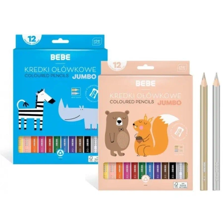 Kredki ołówkowe Jumbo BB Kids 12 kolorów - INTERDRUK