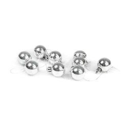 Bombki mini srebrne 9szt - Arpex