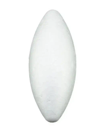Styropianowa bombka podłużna 10x4cm 12szt - Brewis
