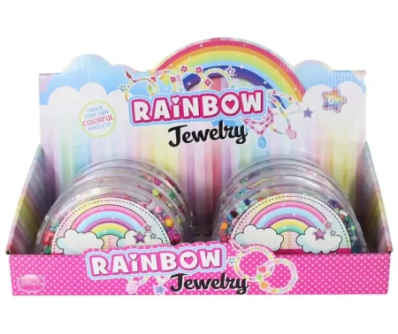 Zestaw koralików do nawlekania tęcza - Trifox