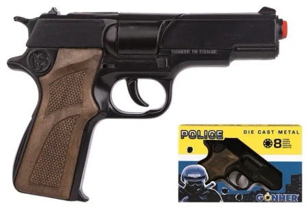 Pistolet metalowy policyjny 8 naboi - Gonher