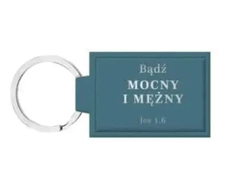 Brelok skórzany - Bądź mocny - Szaron
