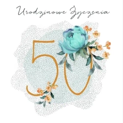 Karnet Swarovski kwadrat CL4550_PO Urodziny 50 - Clear Creations