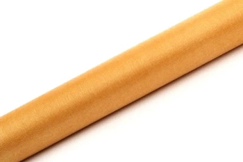 Organza Snow złoty 0,36x9m - PartyDeco