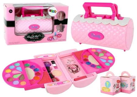 Zestaw do makijażu w kuferku akcesoria różowy - Leantoys