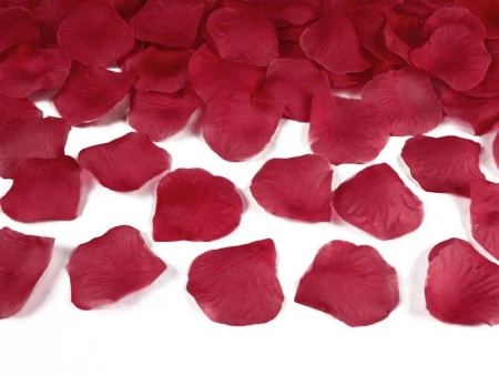Płatki róż w woreczku bordo 500szt - PartyDeco