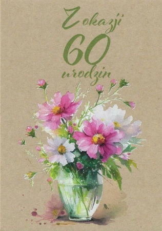 Kartka okolicznościowa Urodziny 60 - Trend