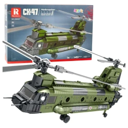 Klocki konstrukcyjne Helikopter wojskowy Chinook - Leantoys