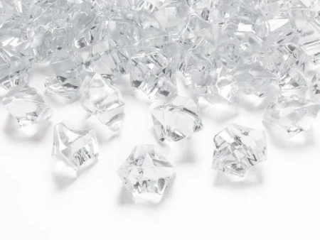 Kryształowy lód bezbarwny 25x21mm 50szt - PartyDeco