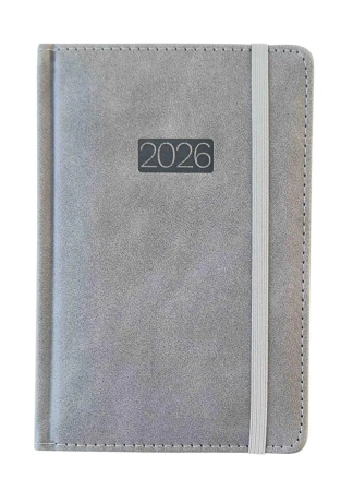 Kalendarz 2026 B6 LUX dzienny szary V4 K-B6D L - AVANTI