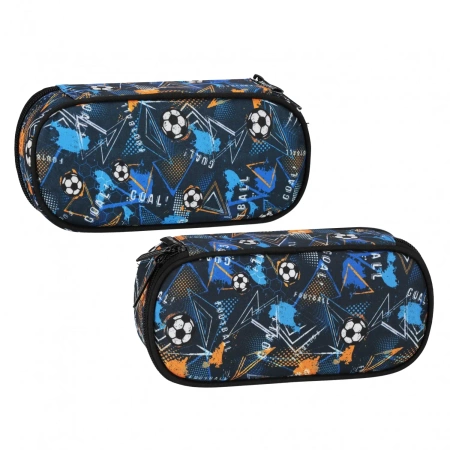 Piórnik saszetka 1zamek Football blue - STARPAK