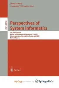 Perspectives of Systems Informatics - Broy Manfred