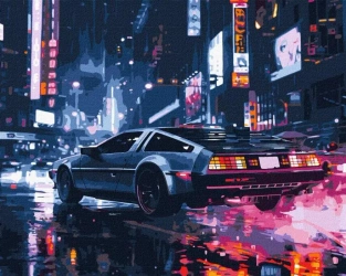 Malowanie po numerach - Nocna podróż 40x50cm - Ideyka