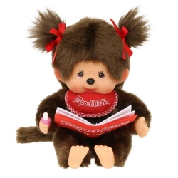Małpka siedząca i czytająca - Monchhichi