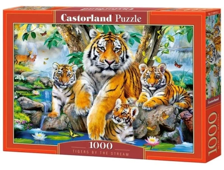 Puzzle 1000 Tigers by the Stream CASTOR - Castorland