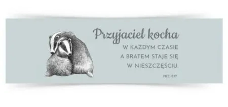 Zakładka duża - Przyjaciel kocha w każdym czasie.. - Szaron