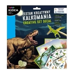 Kalkomania - zestaw kreatywny Dinozaury KIDEA - DERFORM