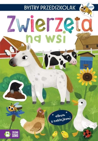 Bystry przedszkolak. Album z naklejkami. Zwierzęta na wsi - Zuzanna Osuchowska